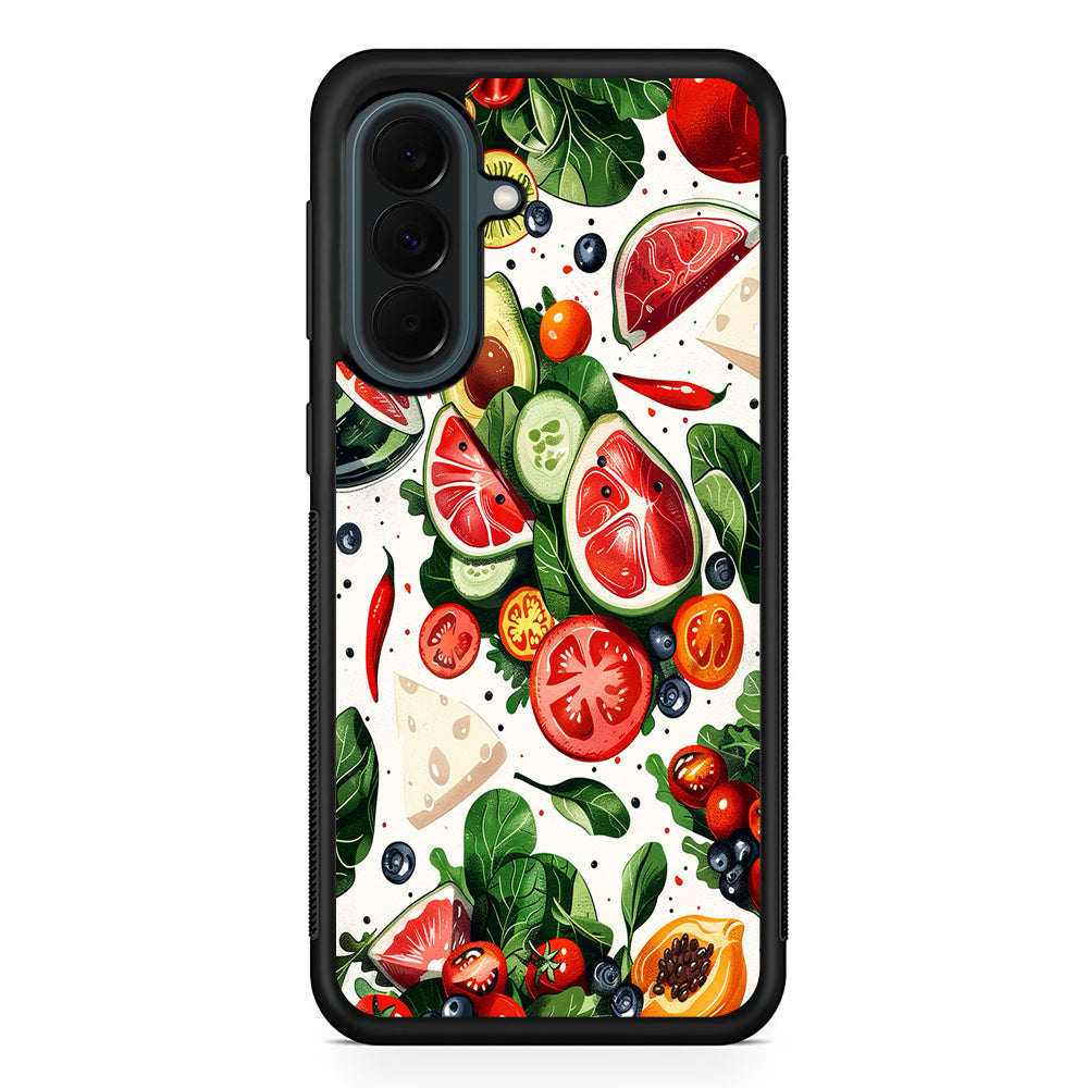Fresh Organic Fruits and Vegetables Samsung Galaxy A37 Case | Samsung Galaxy A37 Rubber Phone Case