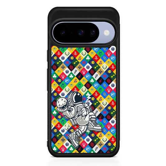 Astronauts Basketball Team Logo Google Pixel 10 Case | Google Pixel 10 Rubber Protective Case
