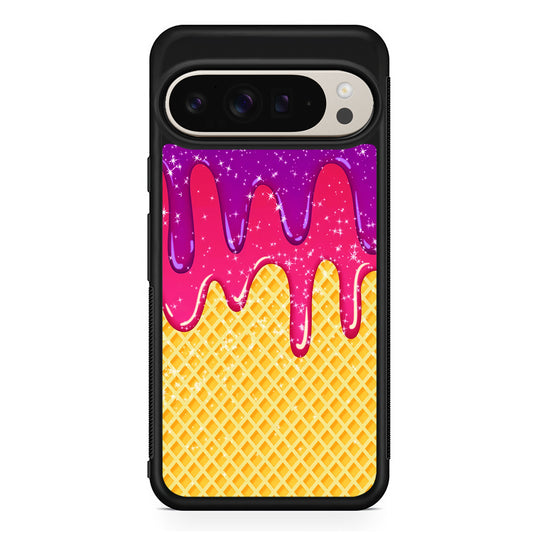 Melted Ice Cream and A Waffle Google Pixel 9 Pro Case | Slim Protective Cover