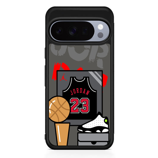 Air Jordan Trophy and Glory Google Pixel 10 Pro Case | Slim Google Pixel 10 Pro Rubber Case
