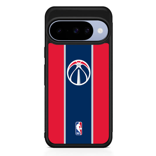 NBA Washington Wizards Stripe Google Pixel 10 Case | Google Pixel 10 Rubber Protective Case