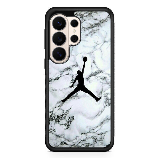 Jordan White Marble Logo Samsung Galaxy S26 Ultra Case | Durable Samsung Galaxy S26 Ultra Phone Case