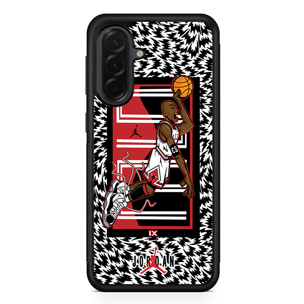 Air Jordan 23 Cartoon Signature Samsung Galaxy A36 Case | Slim Samsung Galaxy A36 Protective Case