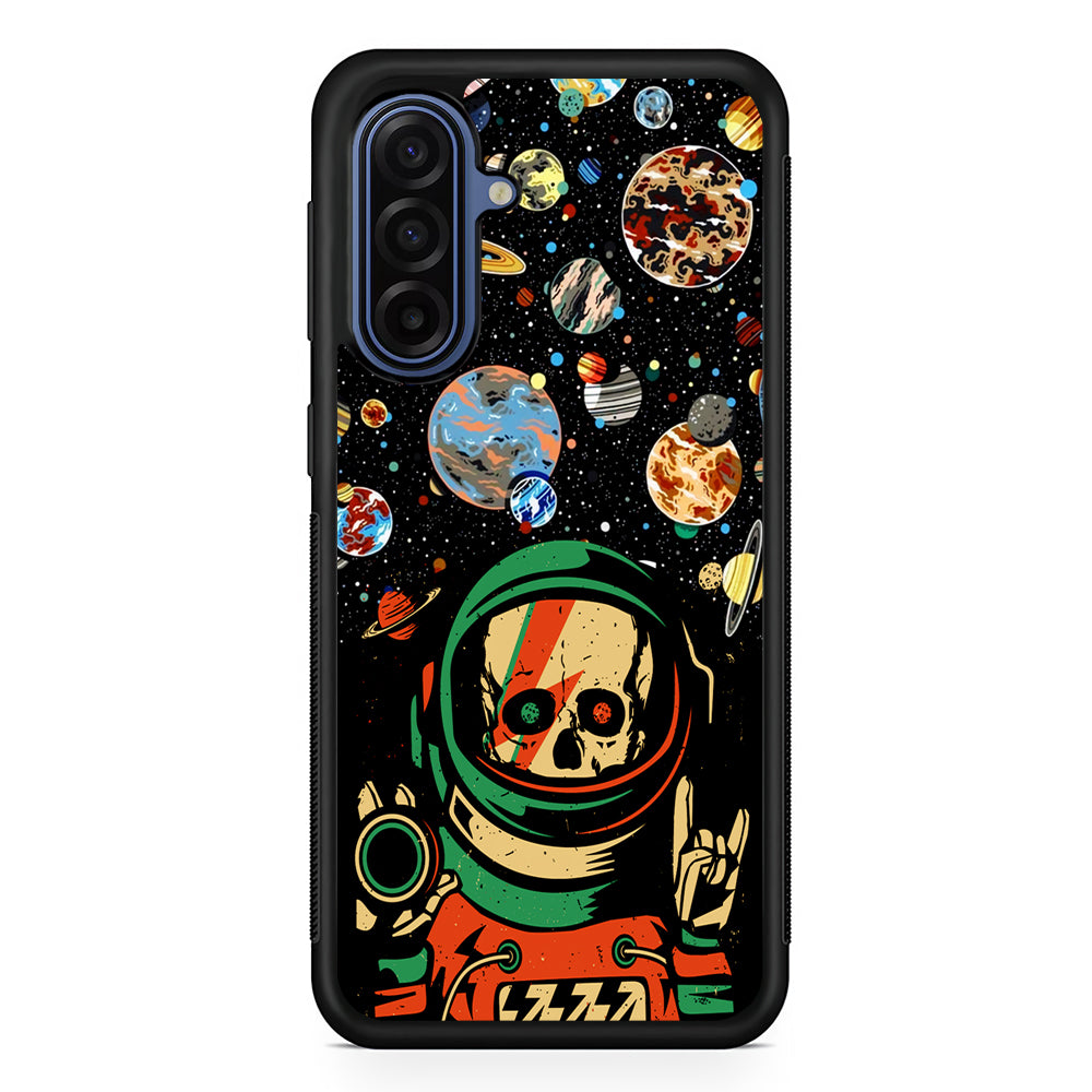 Astro Skull on The Space Samsung Galaxy A17 Case | Slim Protective Phone Cover