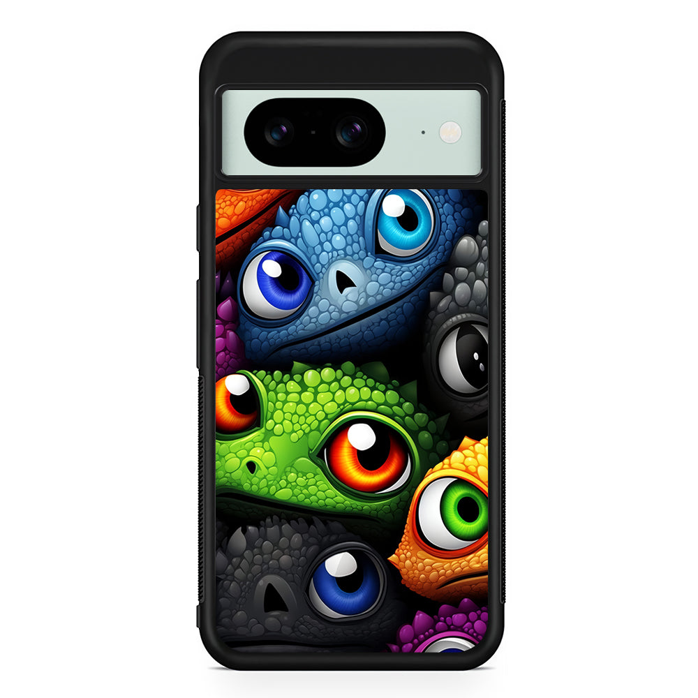 Reptile Eye Cartoon Google Pixel 8 Case | Durable Protective Cover for Google Pixel 8