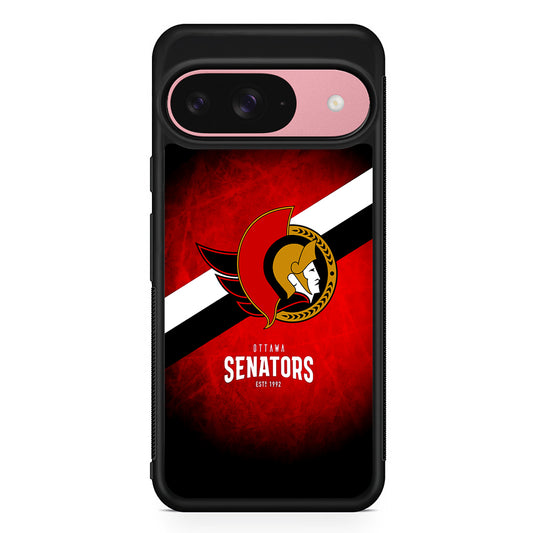 NHL Ottawa Senators Team Google Pixel 9 Case | Google Pixel 9 Protective Rubber Case