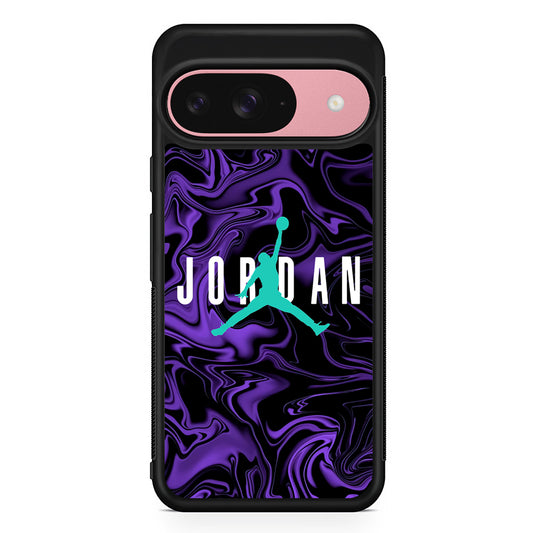 Air Jordan Purple Abstract Google Pixel 9 Case | Google Pixel 9 Protective Rubber Case