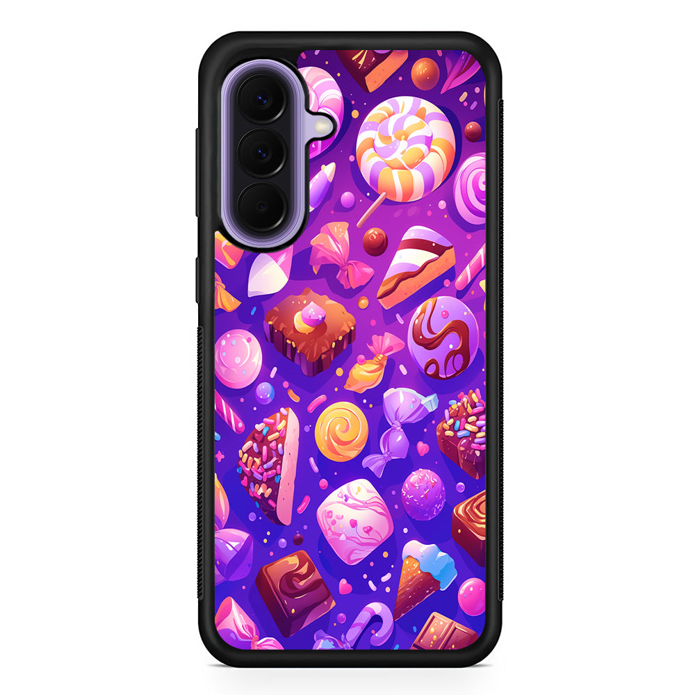 Various Kinds of Sweets and Candies Samsung Galaxy A57 Case | Slim Samsung Galaxy A57 Rubber Case