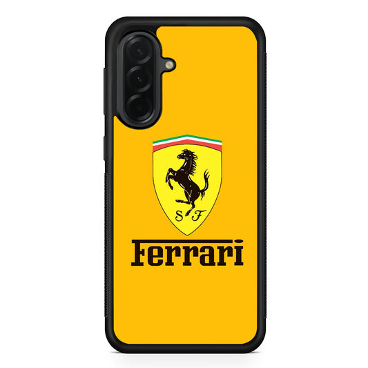 Ferrari Yellow Backdrop Samsung Galaxy A36 Case | Slim Samsung Galaxy A36 Protective Case