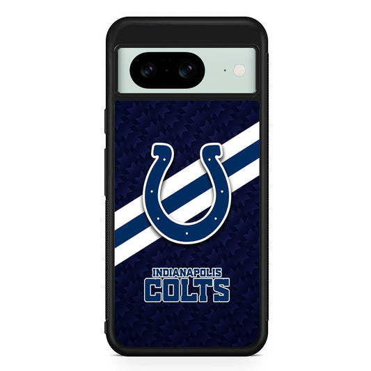 NFL Indianapolis Colts Stripe Google Pixel 8 Case | Durable Protective Cover for Google Pixel 8