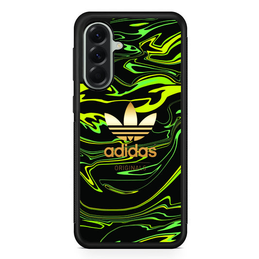 Adidas Green Moss Line Samsung Galaxy A56 Case | Samsung Galaxy A56 Rubber Protective Case