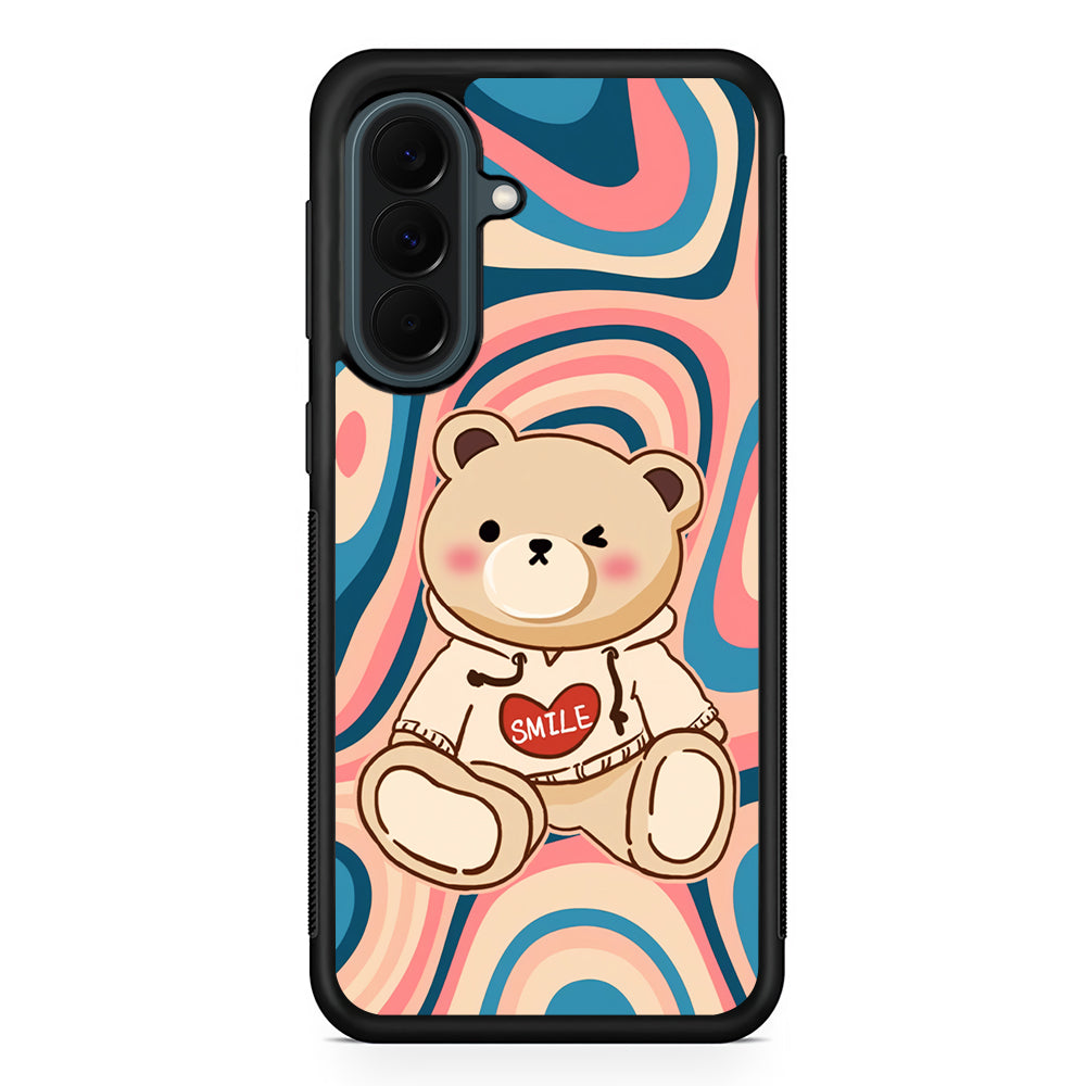 Cute Bear with Hoodie Samsung Galaxy A37 Case | Samsung Galaxy A37 Rubber Phone Case