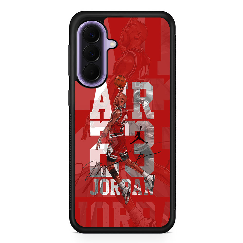 Air Jordan Silver Light Samsung Galaxy A57 Case | Slim Samsung Galaxy A57 Rubber Case