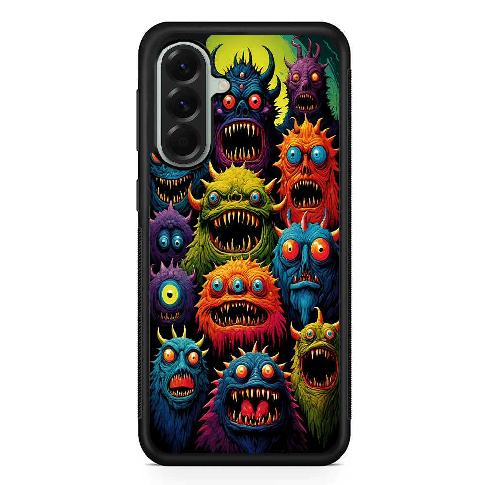 Colorful Scary Monster Doodle Samsung Galaxy A56 Case | Samsung Galaxy A56 Protective Rubber Case