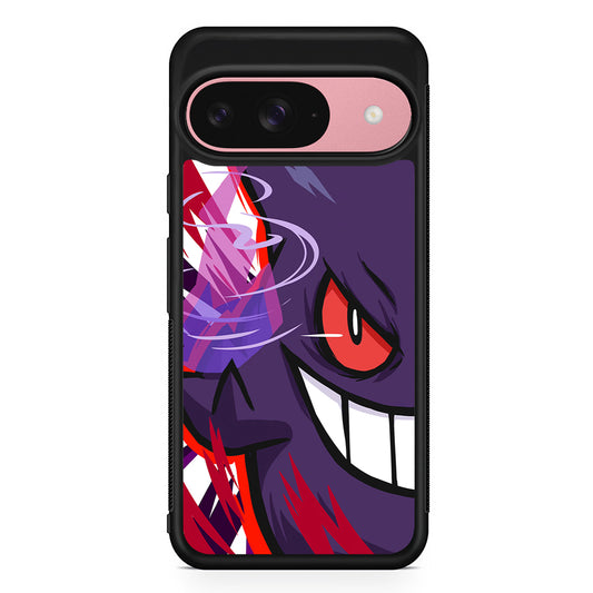 Pokemon Gengar Half Face Google Pixel 9 Case | Google Pixel 9 Protective Rubber Case