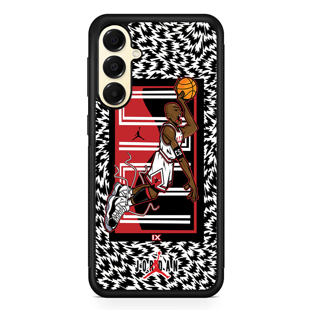 Air Jordan 23 Cartoon Signature Samsung Galaxy A16 Case | Slim Rubber Case for Samsung Galaxy A16
