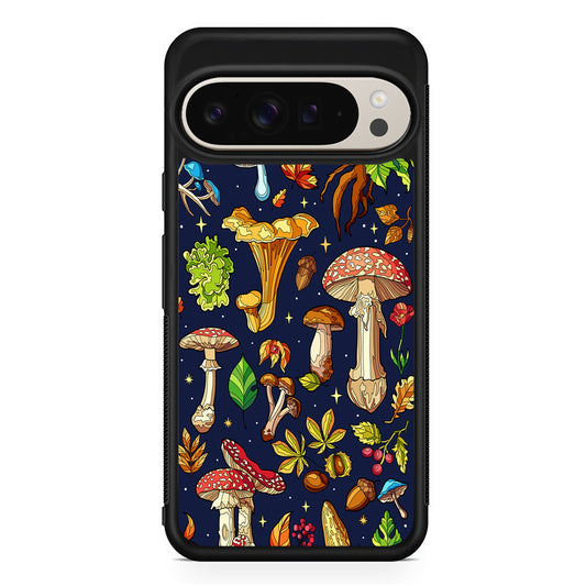 Various Mushrooms Autumn Google Pixel 9 Pro Case | Slim Protective Cover