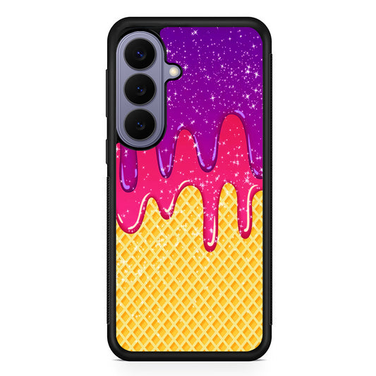 Melted Ice Cream and A Waffle Samsung Galaxy S26 Case | Durable Rubber Case for Samsung Galaxy S26