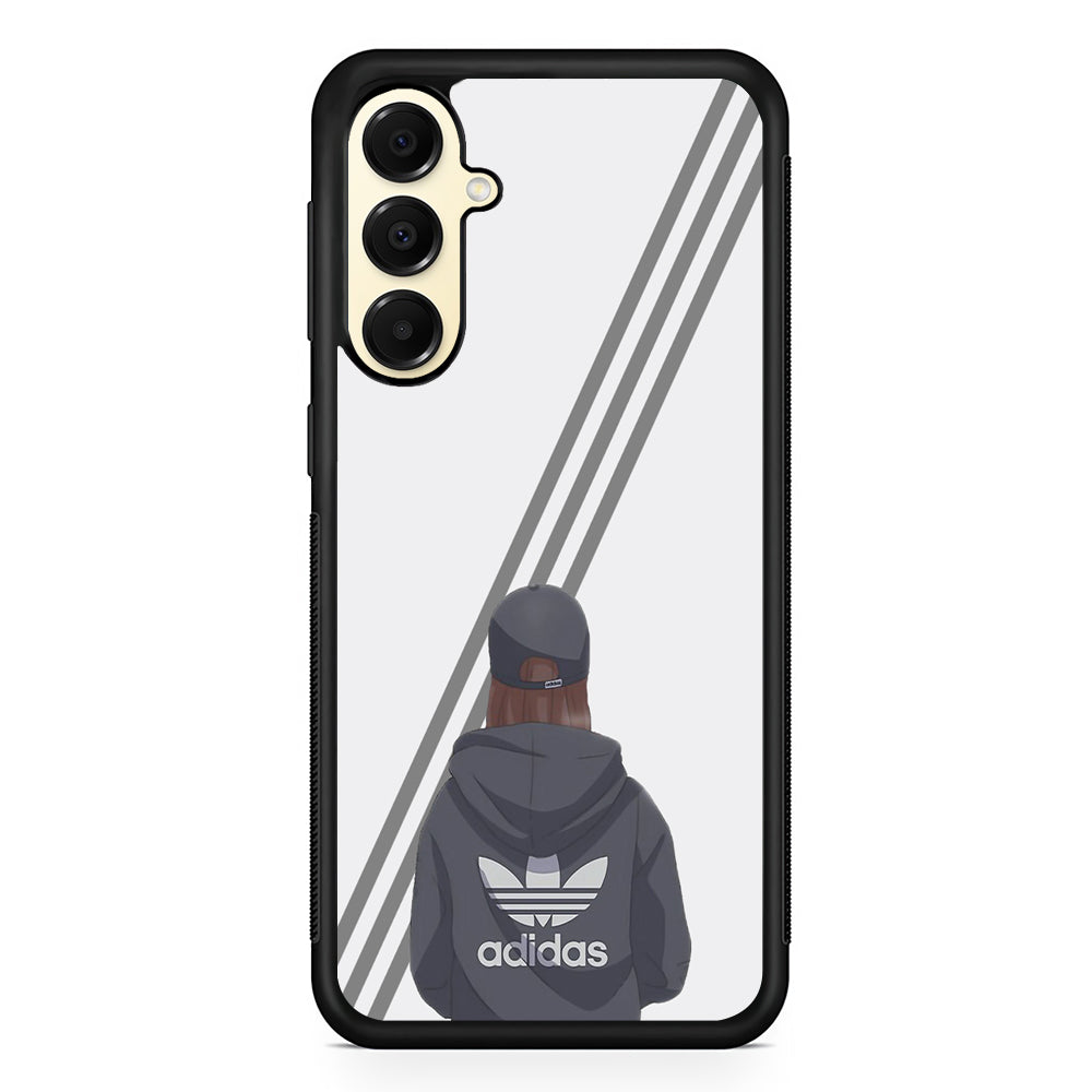 Adidas Girl Hype Stripe Samsung Galaxy A16 Case | Slim Rubber Case for Samsung Galaxy A16