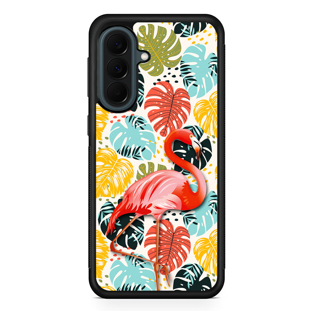 Flamingo Stand in Beauty Samsung Galaxy A37 Case | Samsung Galaxy A37 Rubber Phone Case