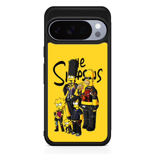 Simpsons Rock n' Roll Family Google Pixel 10 Pro Case | Slim Google Pixel 10 Pro Rubber Case