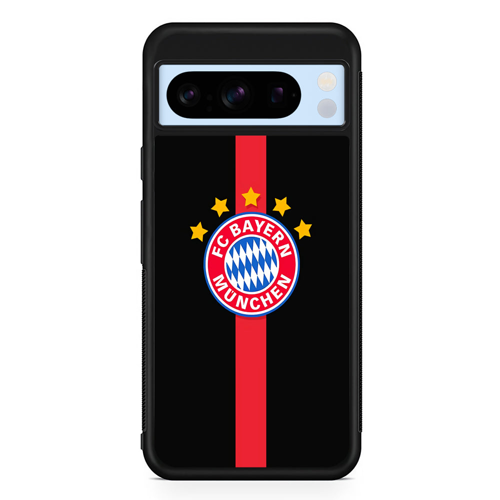 Bayern Munchen Stripe Red Google Pixel 8 Pro Case | Slim Rubber Case for Google Pixel 8 Pro