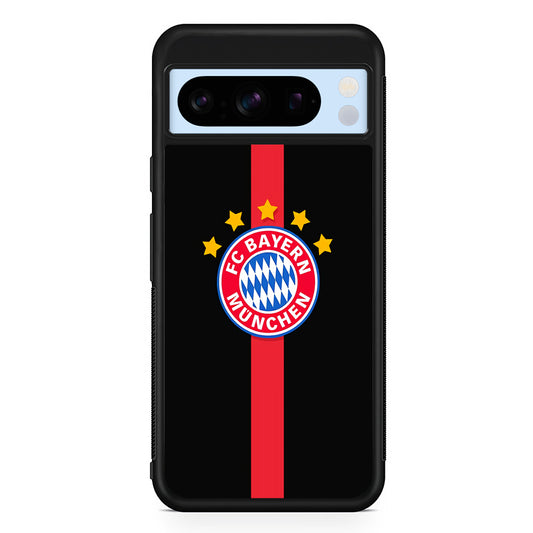 Bayern Munchen Stripe Red Google Pixel 8 Pro Case | Slim Rubber Case for Google Pixel 8 Pro