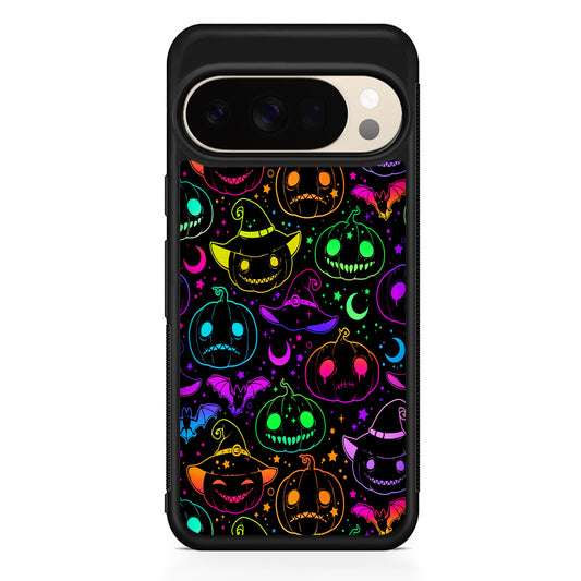 Halloween Pumpkins and Flying Bats Google Pixel 10 Pro XL Case | Slim Google Pixel 10 Pro XL Protective Case