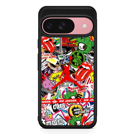 Air Jordan Mix Squad Google Pixel 9 Case | Google Pixel 9 Protective Rubber Case
