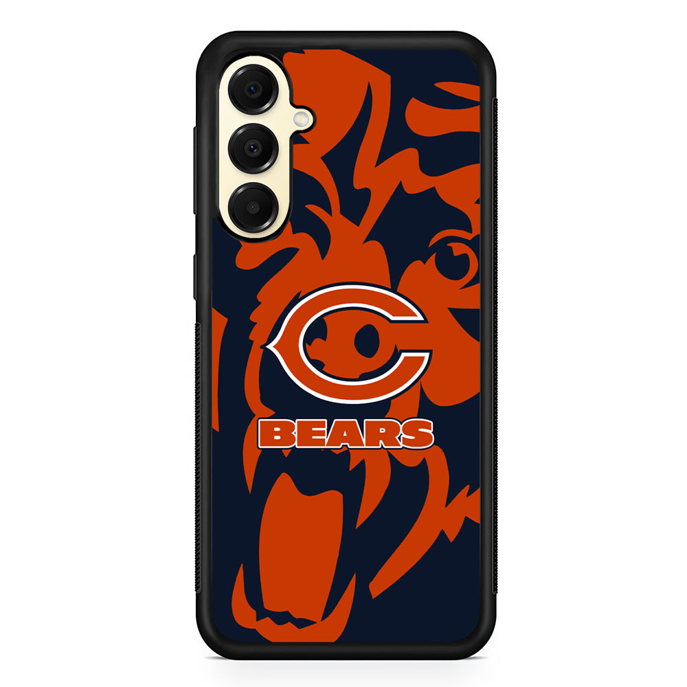 NFL Chicago Bears Scream Silhouette Samsung Galaxy A16 Case | Slim Rubber Samsung Galaxy A16 Case