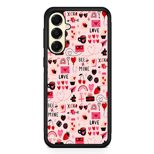 Valentine’s Day Love Pattern Samsung Galaxy A16 Case | Slim Rubber Samsung Galaxy A16 Case