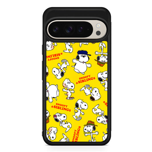 Snoopy and Siblings Dance Google Pixel 9 Pro Case | Slim Protective Cover