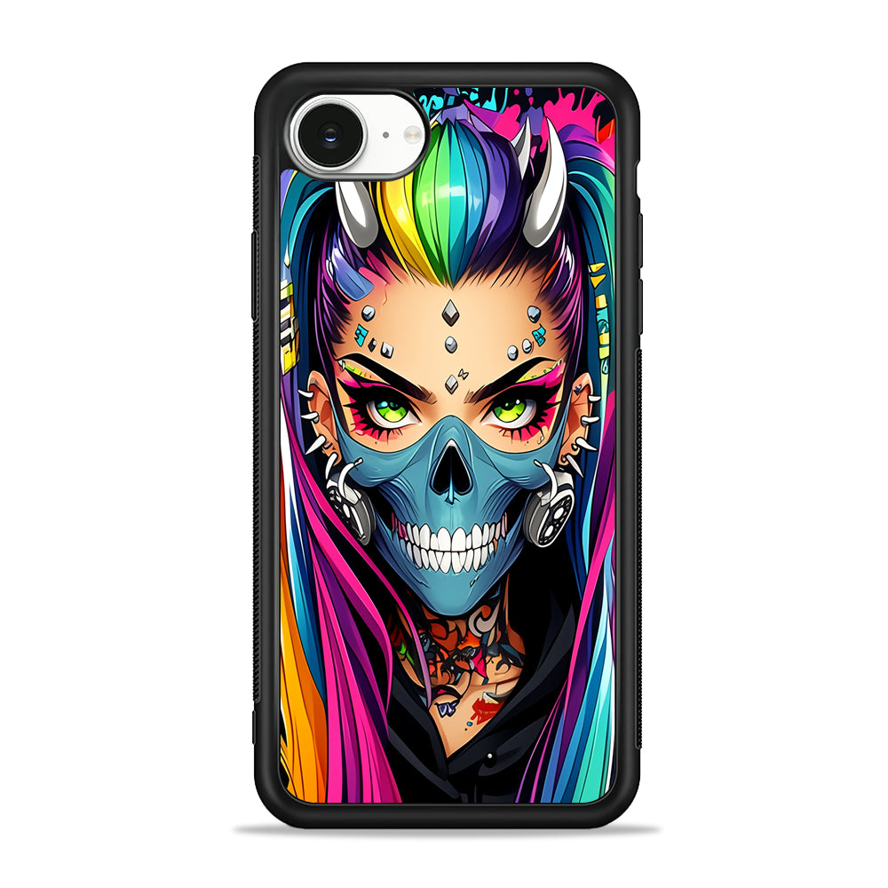 Tattooed Girl with Mask iPhone 16e Case | Protective Phone Cover