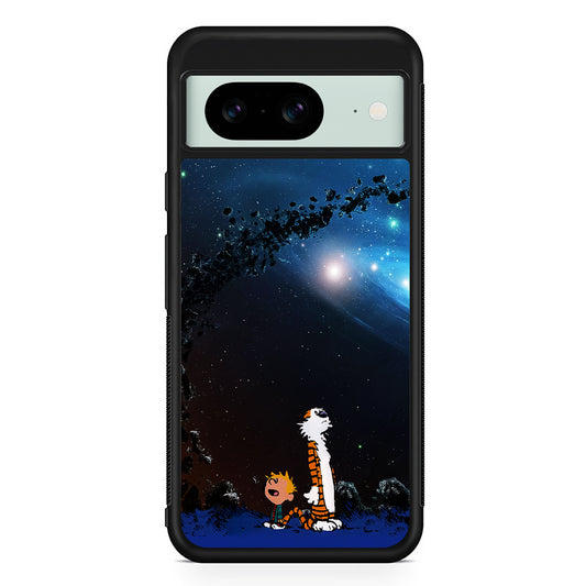 Calvin and Hobbes Galaxy Google Pixel 8 Case | Durable Protective Cover for Google Pixel 8