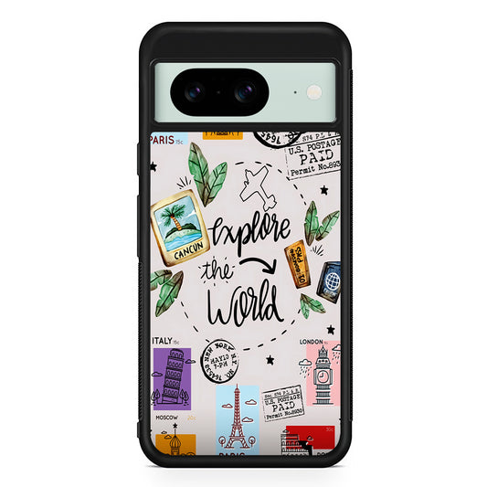 Explore The World Travel Google Pixel 8 Case | Durable Protective Cover for Google Pixel 8