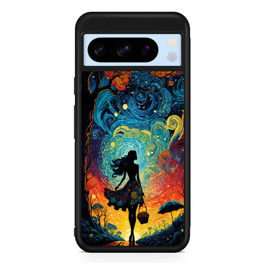 The Girl with The Moon Google Pixel 8 Pro Case | Slim Rubber Case for Google Pixel 8 Pro