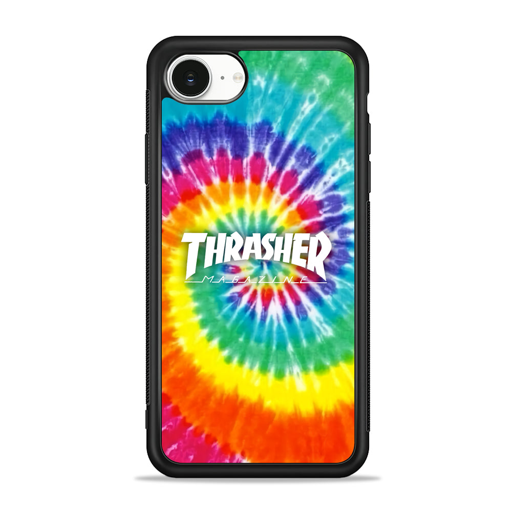 Thrasher Spiral Rainbow iPhone 16e Case - Slim Silicone Case