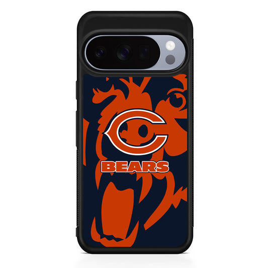 NFL Chicago Bears Scream Silhouette Google Pixel 10 Pro Case | Slim Google Pixel 10 Pro Rubber Case
