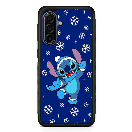 Stitch Navy Winter Samsung Galaxy A17 Case | Slim Protective Phone Cover