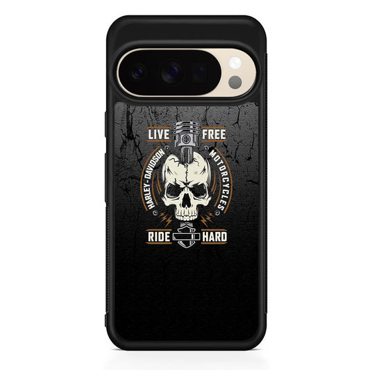 Harley Davidson Live Free with Ride Hard Google Pixel 10 Pro XL Case | Durable Google Pixel 10 Pro XL Cover