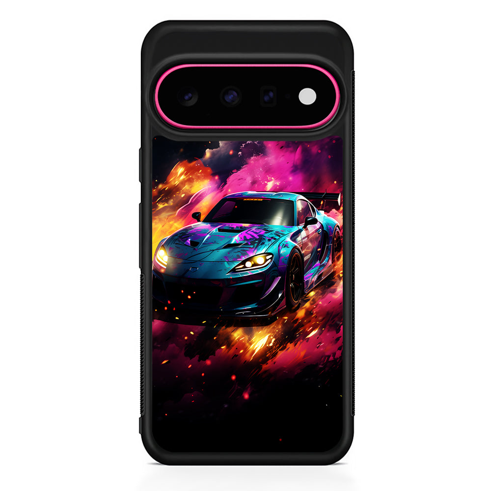 Car City Drift Smoke Google Pixel 11 Case | Slim Shockproof Cover
