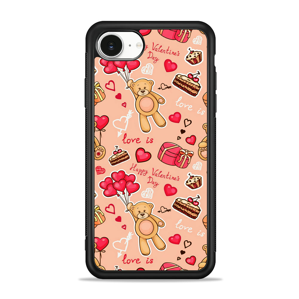 Valentine’s Day with Teddy Bears iPhone 16e Case | Protective Phone Cover