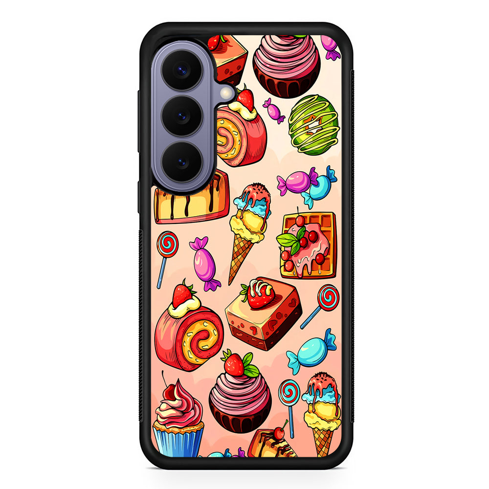 Delicious Colorful Sweets Collection Samsung Galaxy S26 Case | Durable Rubber Case for Samsung Galaxy S26