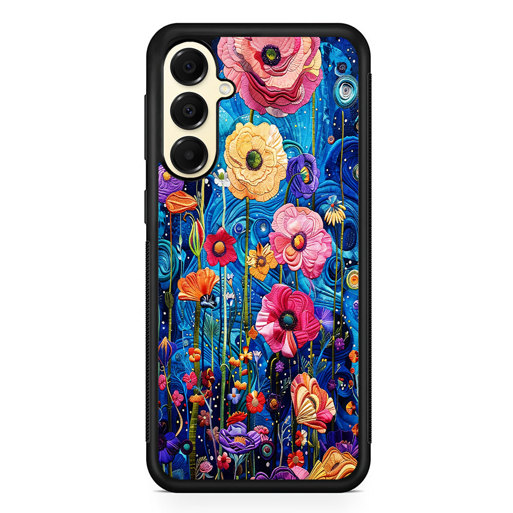 Painting of Flowers with a Blue Sky Samsung Galaxy A16 Case | Slim Rubber Samsung Galaxy A16 Case