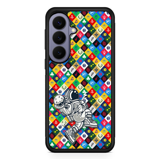 Astronauts Basketball Team Logo Samsung Galaxy S26 Case | Durable Rubber Case for Samsung Galaxy S26
