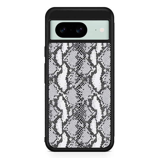 White Snake Skin Pattern Google Pixel 8 Case | Durable Protective Cover for Google Pixel 8