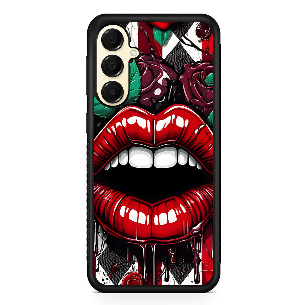 Sexy Big Lips Closeup Samsung Galaxy A16 Case | Slim Rubber Samsung Galaxy A16 Case