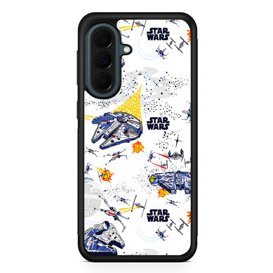 Star Wars Aircraft on Galaxy Samsung Galaxy A37 Case | Samsung Galaxy A37 Rubber Phone Case