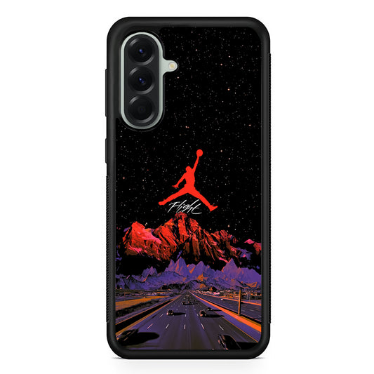 Air Jordan Night Road Landscape Samsung Galaxy A56 Case | Samsung Galaxy A56 Rubber Protective Case