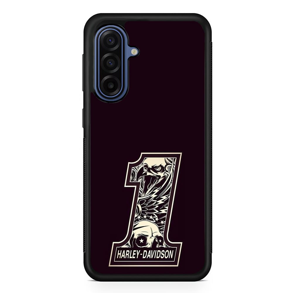 Harley Davidson Number Dark Purple Samsung Galaxy A17 Case | Samsung Galaxy A17 Protective Rubber Case